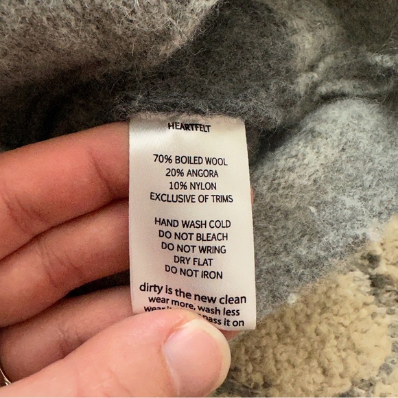 Horny Toad Heartfelt Gray Striped Wool Blend Sweater Jacket Women’s Size S - Picture 7 of 12